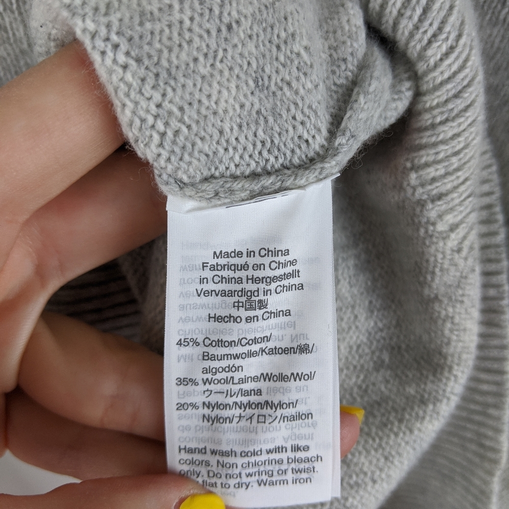 J. Crew Mercantile Gray Tiered Bell Sleeve Sweater - Picture 7 of 7